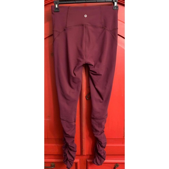 Lululemon Ready To Rulu Tight  Sz 8 Dark Adobe Lycra High Rise Ruched Leg 30" - Picture 2 of 5